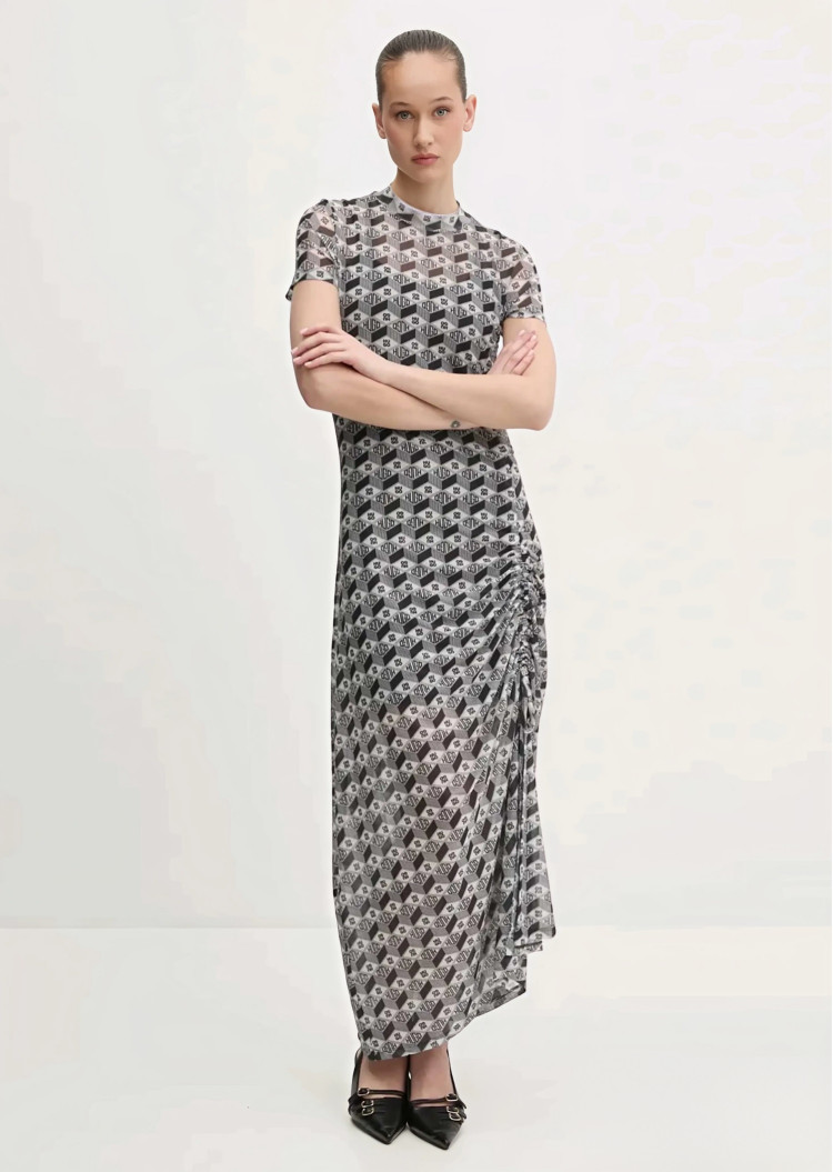 Сукні максі Slim Fit для жінок (480014), колір Сірий - №2