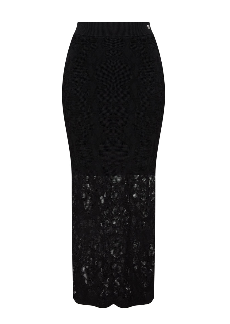 Юбка макси Slim fit для женщин (480021), цвет Черный - №1