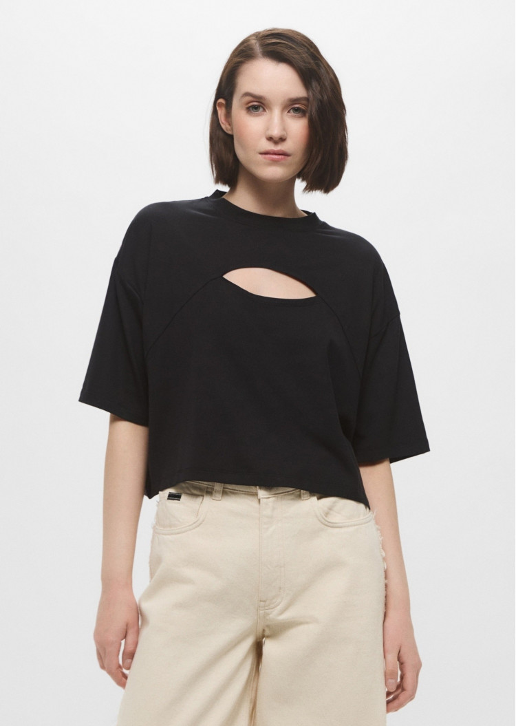 Футболка Relaxed fit для жінок (480098), колір Чорний - №2