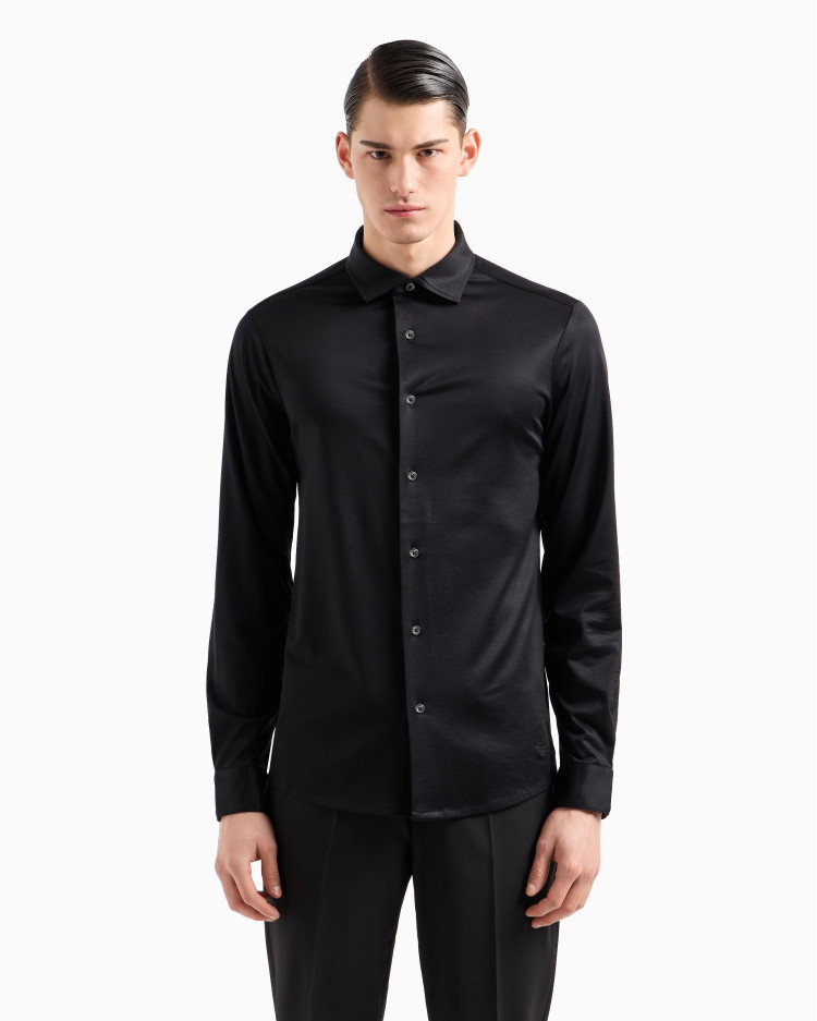 сорочка ділова Slim Fit для чоловіків (480807), колір Чорний - №2