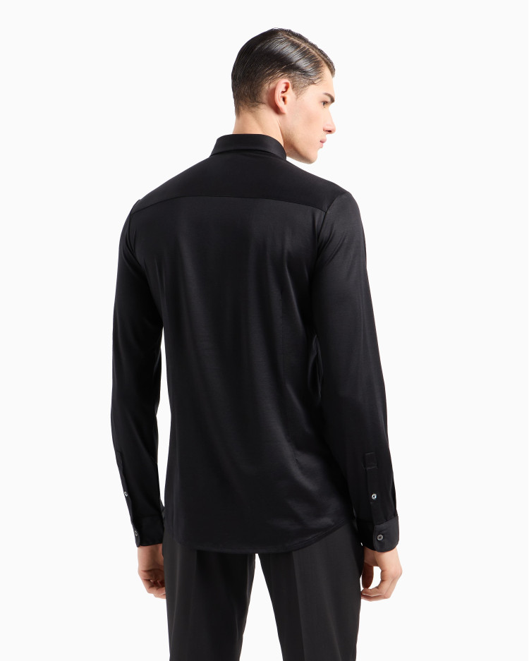 сорочка ділова Slim Fit для чоловіків (480807), колір Чорний - №4