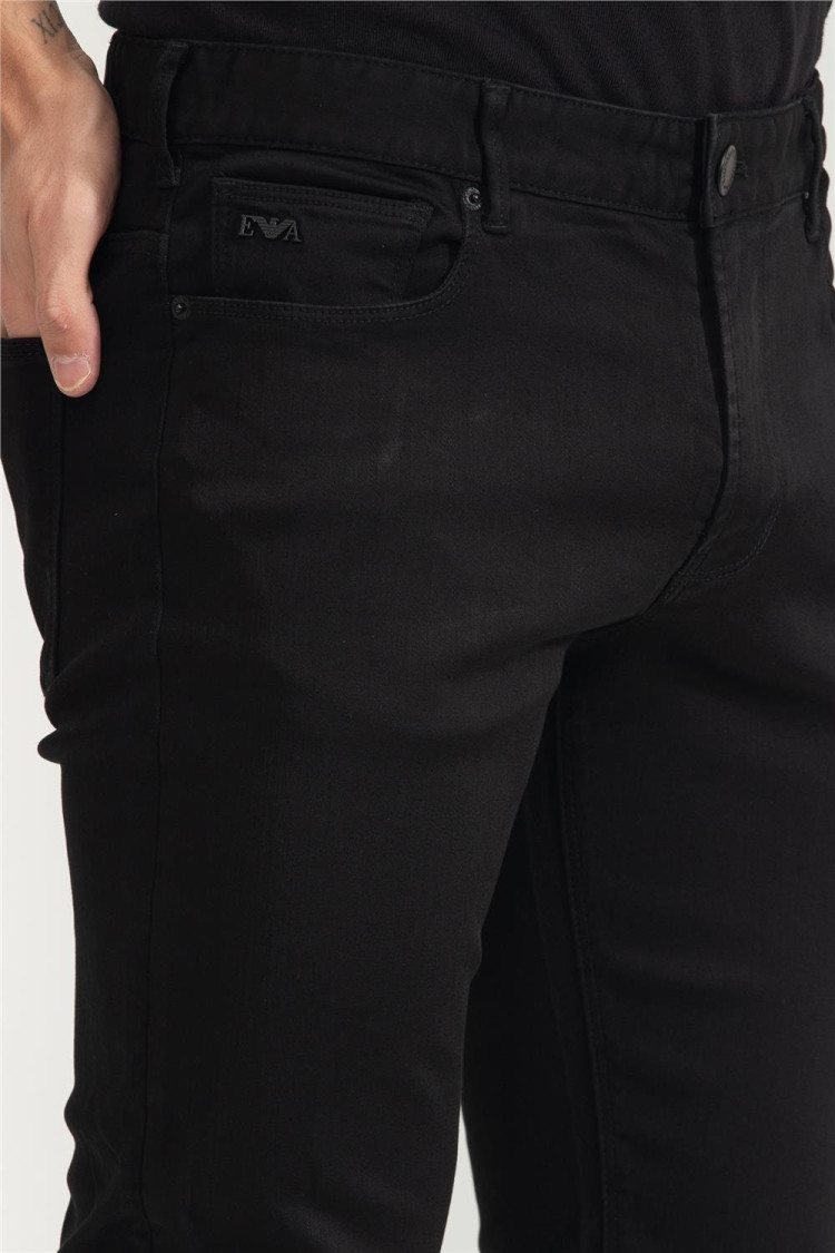 Брюки 5 карманов Regular Regular Fit Низкая для мужчин (480829), цвет Черный - №3