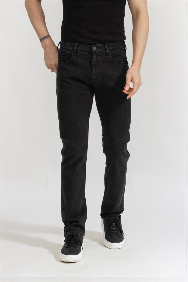 Джинси Regular Regular Fit для чоловіків (480836), колір Чорний - №2
