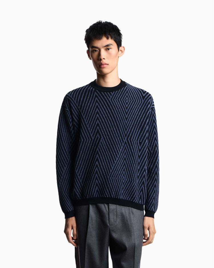 Джемпер Relaxed Fit для чоловіків (480851), колір Синій - №2