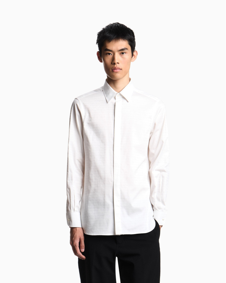 Сорочка повседневная Slim Fit для мужчин (480879), цвет Белый - №2