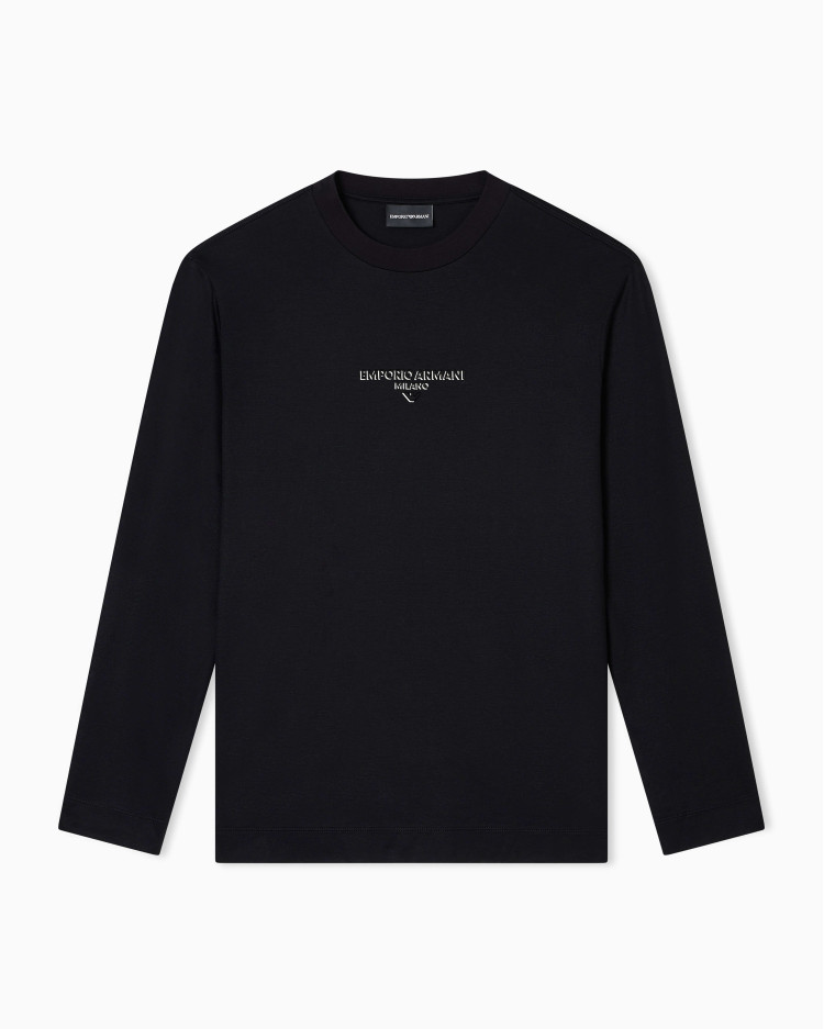 Футболка з довгим рукавом Regular Fit для чоловіків (480881), колір Чорний - №1
