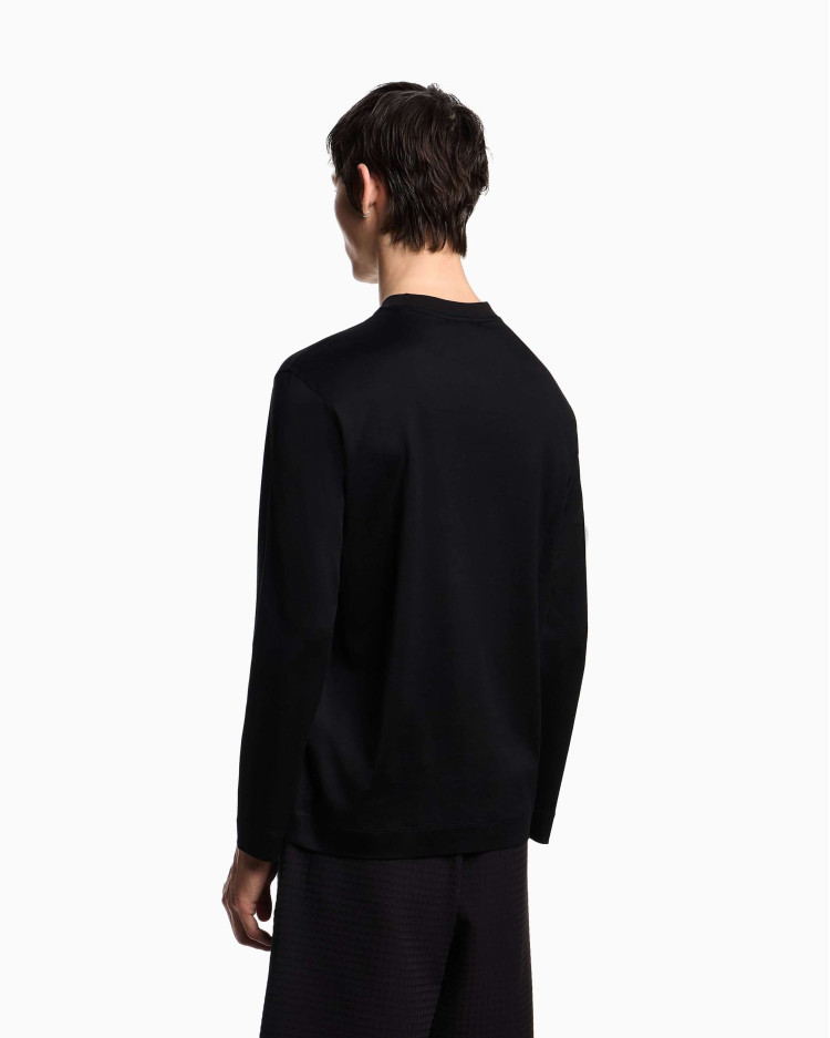Футболка с длинным рукавом Regular Fit для мужчин (480881), цвет Черный - №3