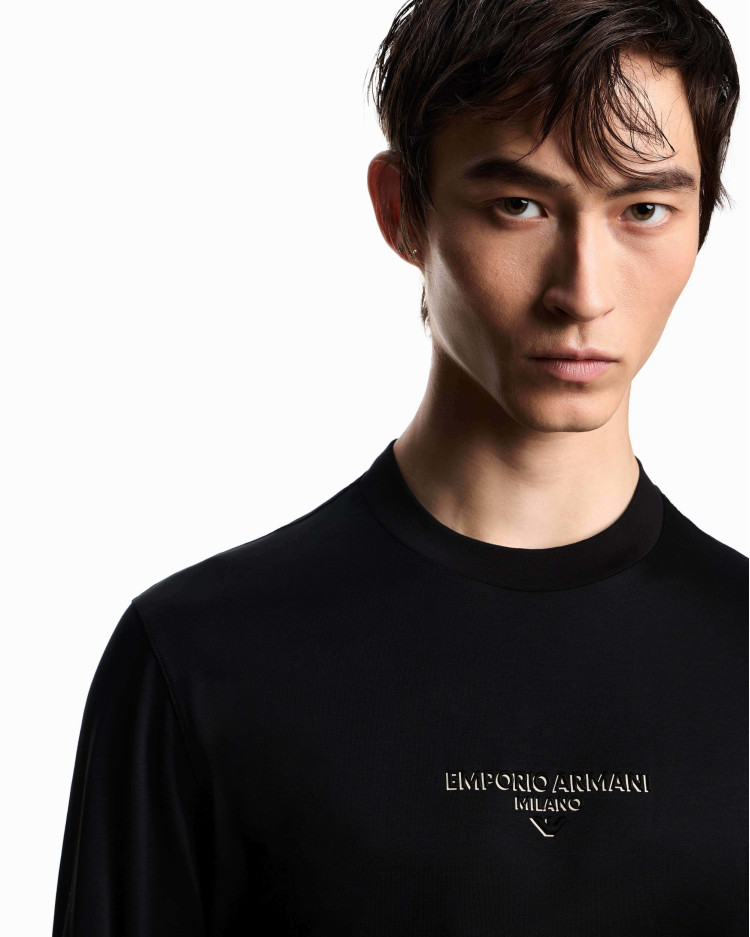 Футболка с длинным рукавом Regular Fit для мужчин (480881), цвет Черный - №4