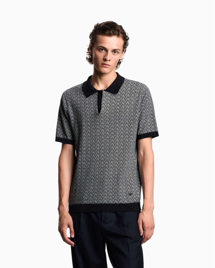 Трикотажное поло Slim Fit для мужчин (480889), цвет Серый - №2