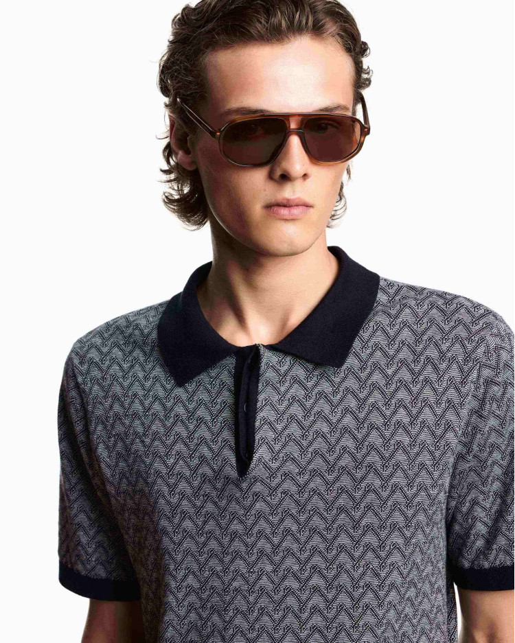 Трикотажное поло Slim Fit для мужчин (480889), цвет Серый - №5