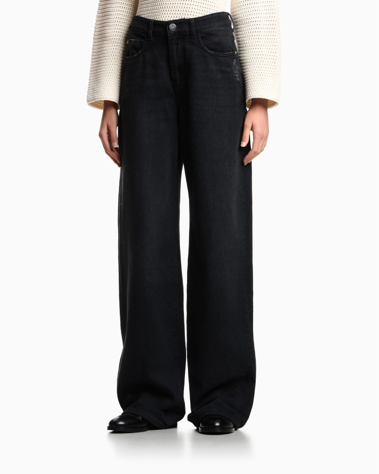 Джинсы Relaxed Relaxed Fit Средняя для женщин (480968), цвет Черный - №2