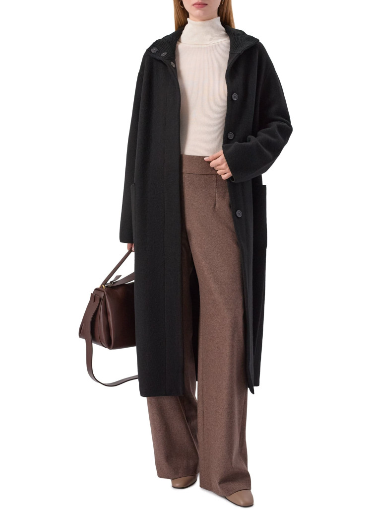 Пальто Regular Fit для женщин (480972), цвет Черный - №2