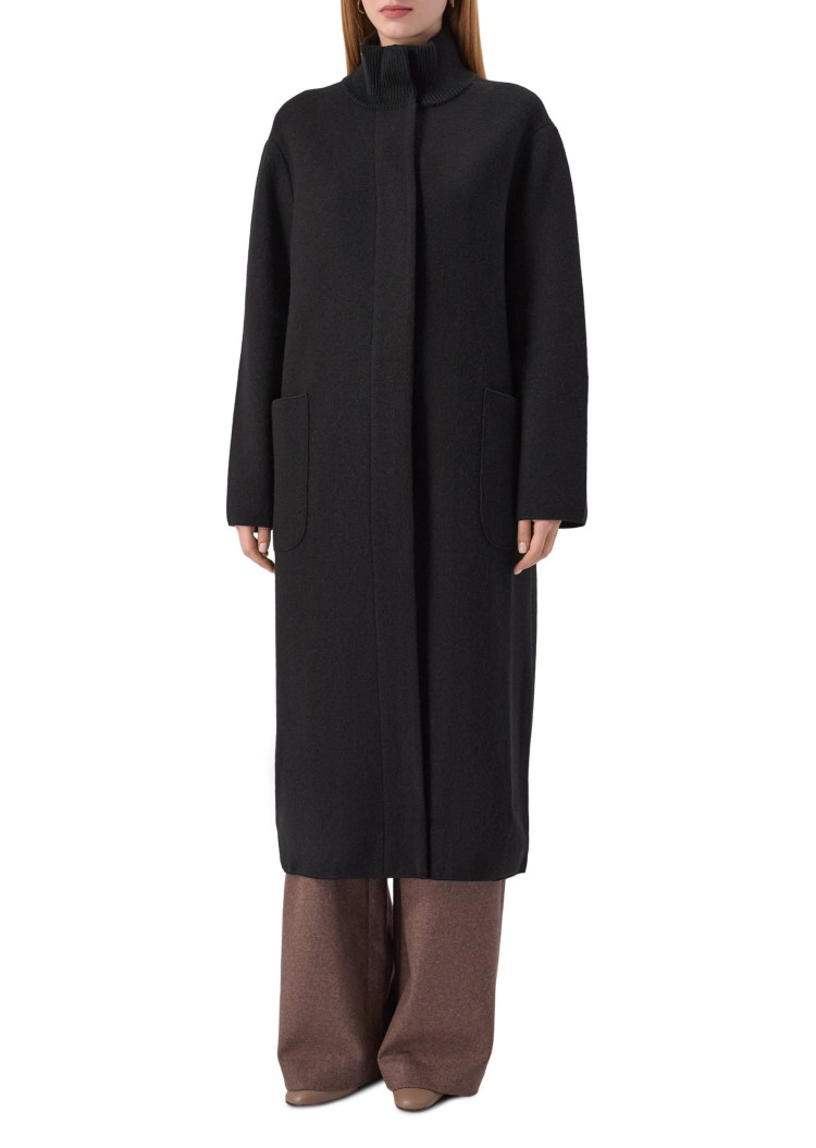 Пальто Regular Fit для жінок (480972), колір Чорний - №3