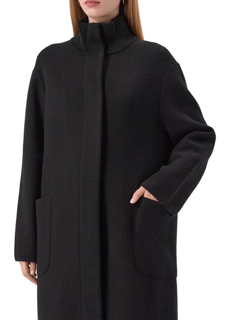 Пальто Regular Fit для жінок (480972), колір Чорний - №5