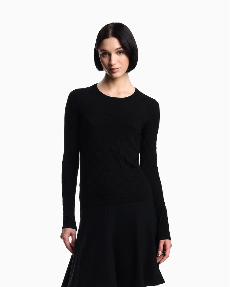 Джемпер Slim Fit для жінок (480973), колір Чорний - №2