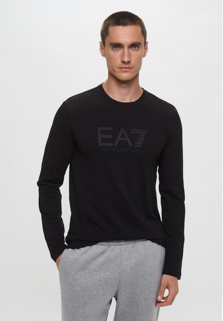 Футболка с длинным рукавом Slim Fit для мужчин (481161), цвет Черный - №2