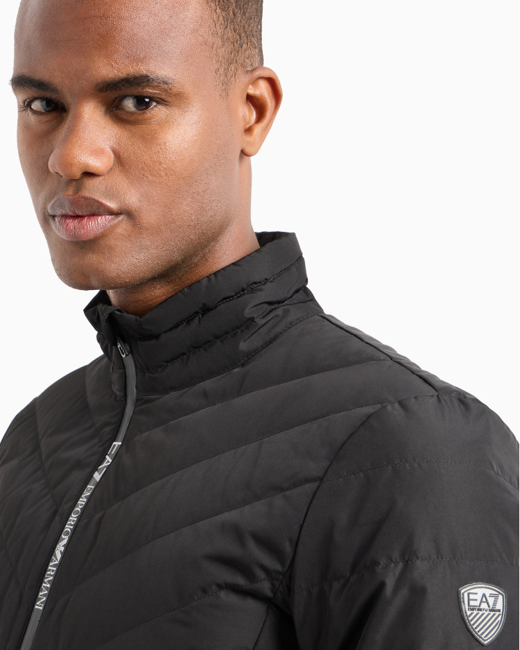 Пуховик тонкий Slim Fit для чоловіків (481182), колір Чорний - №5