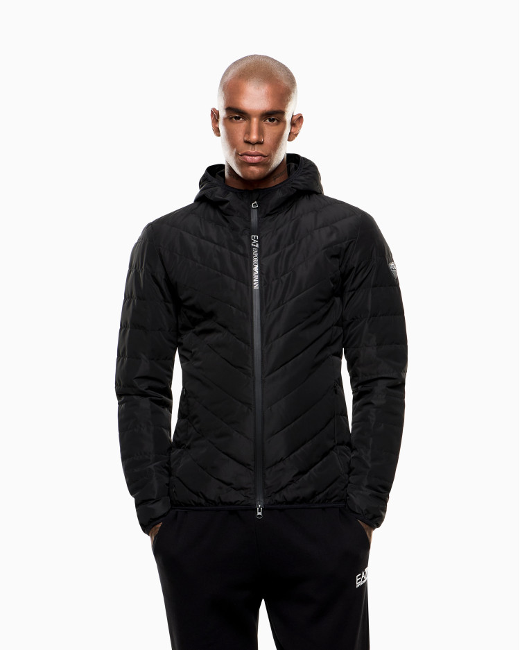 Пуховик тонкий Slim Fit для чоловіків (481183), колір Чорний - №2