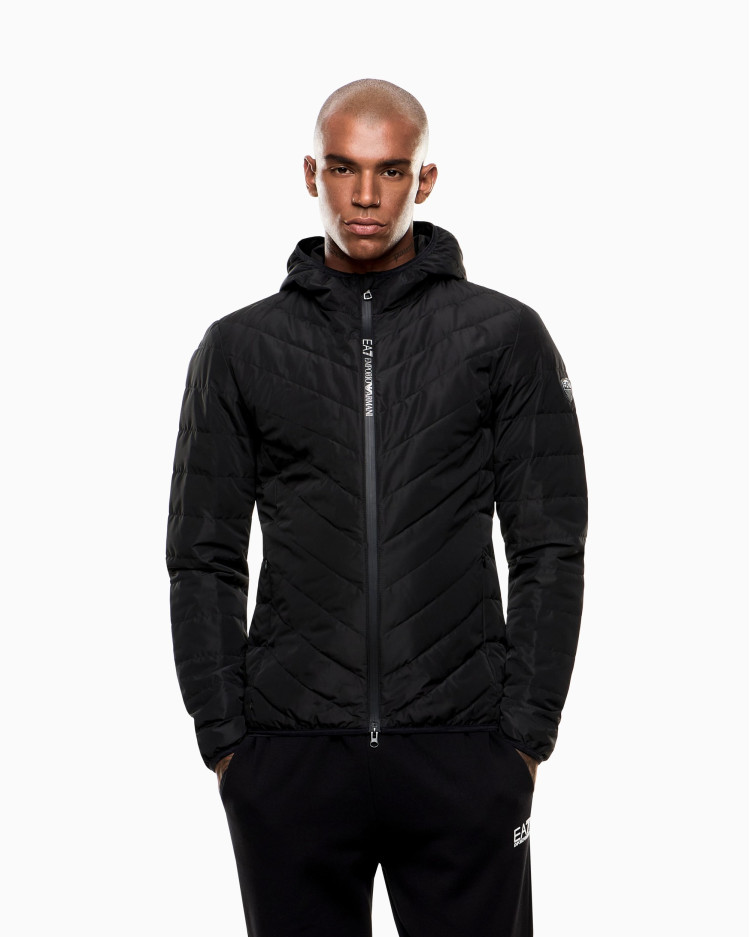 Пуховик тонкий Slim Fit для чоловіків (481183), колір Чорний - №2