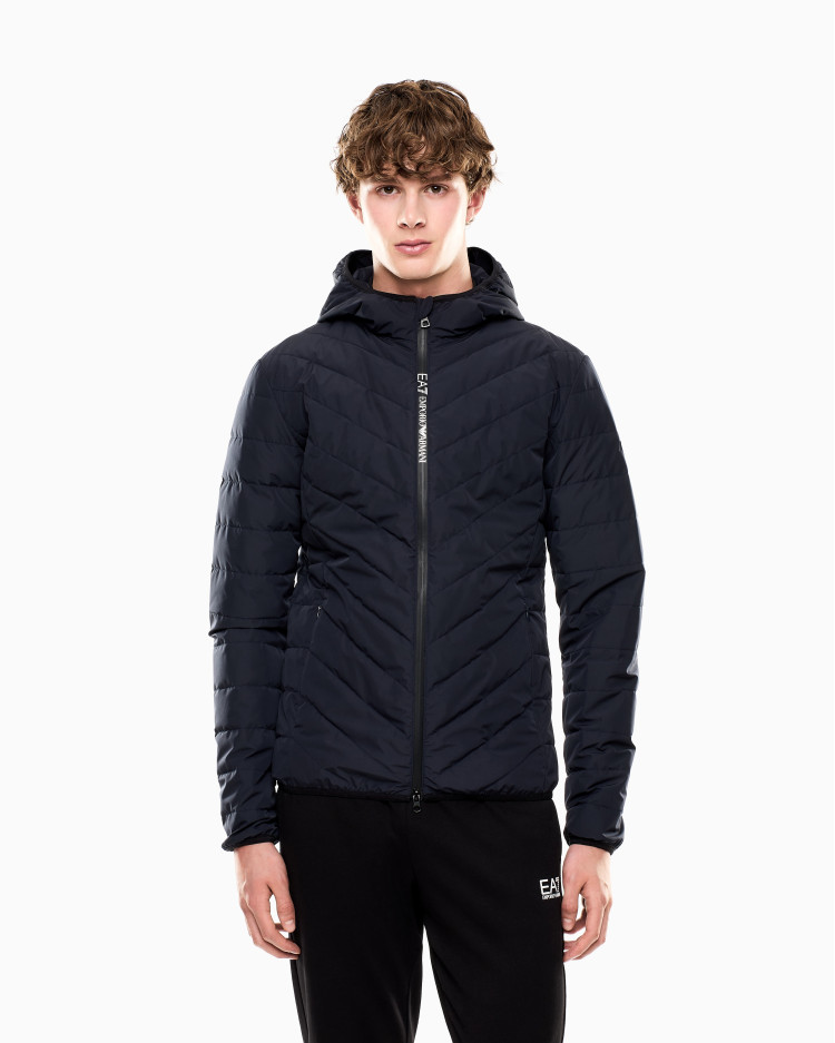 Пуховик тонкий Slim Fit для чоловіків (481184), колір Синій - №2