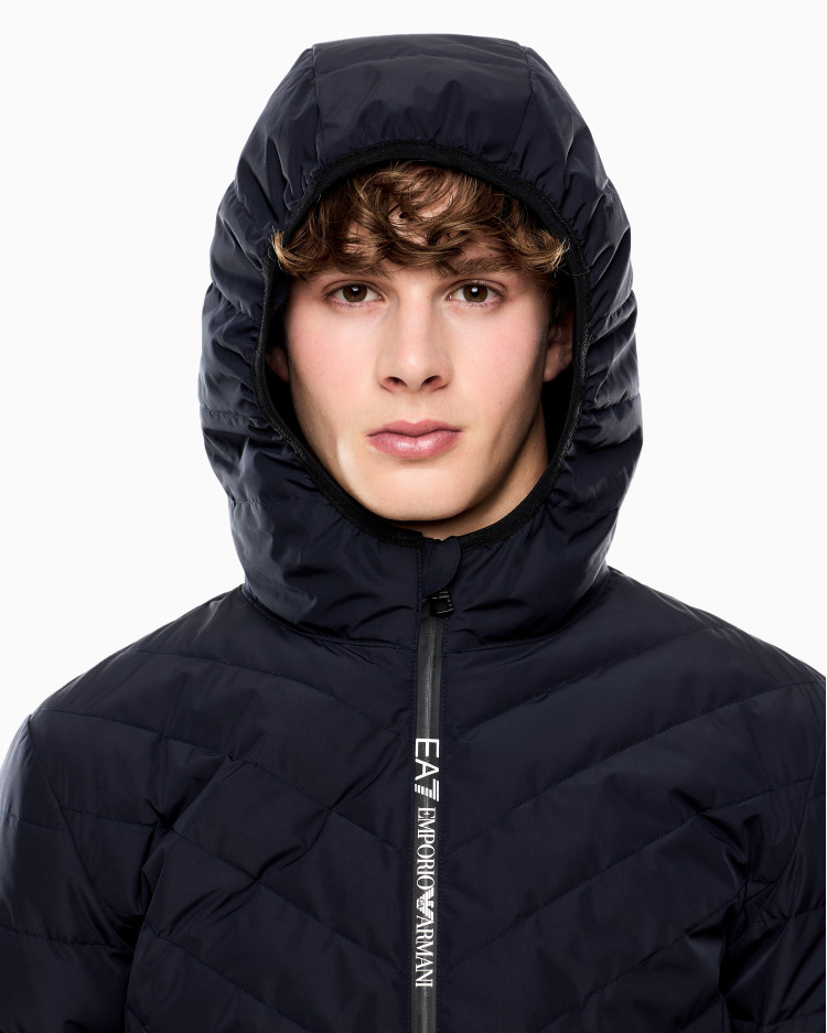 Пуховик тонкий Slim Fit для чоловіків (481184), колір Синій - №5