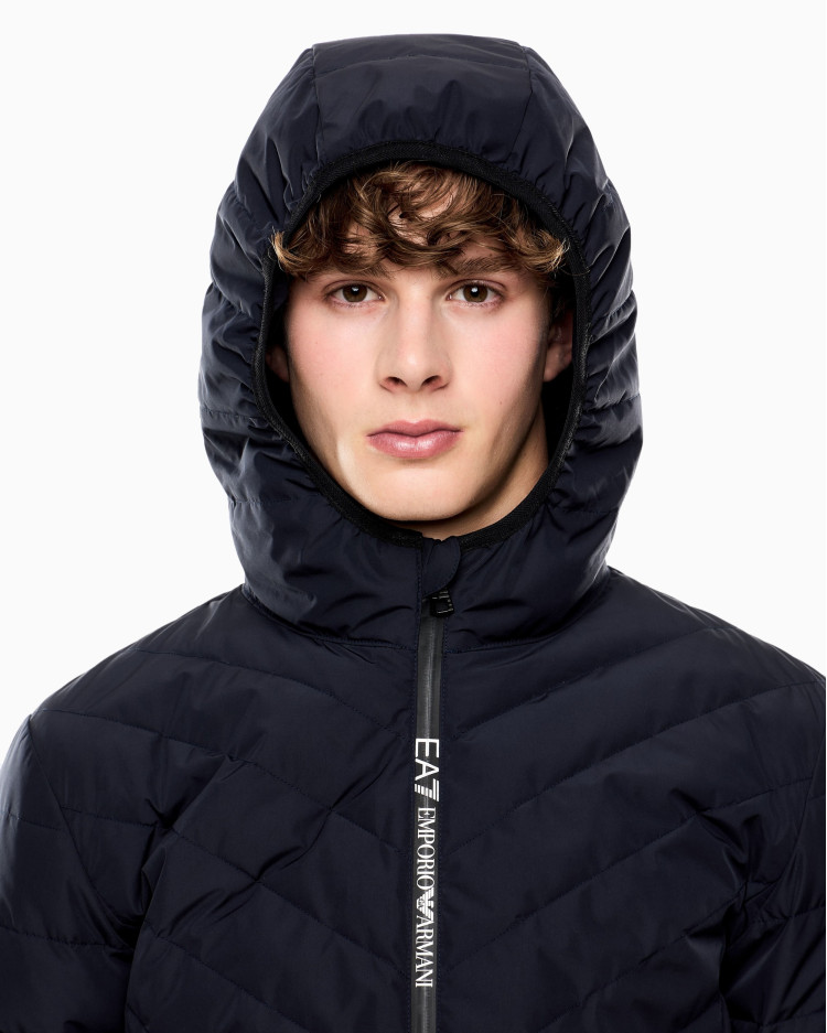 Пуховик тонкий Slim Fit для чоловіків (481184), колір Синій - №5