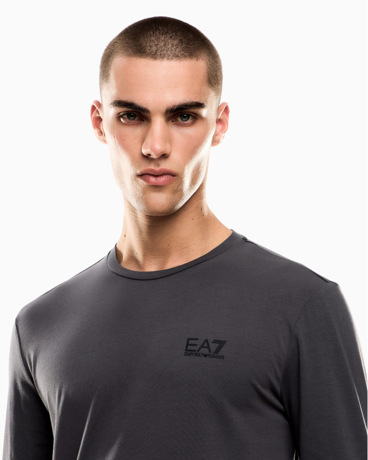 Футболка з довгим рукавом Slim Fit для чоловіків (481210), колір Сірий - №5