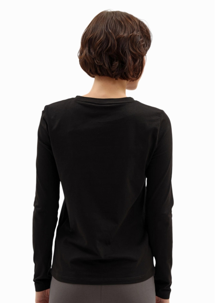 Футболка с длинным рукавом Slim Fit для женщин (481282), цвет Черный - №3