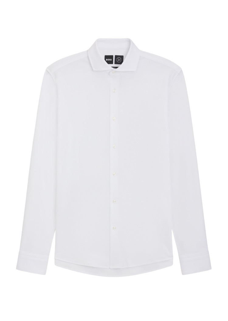 Сорочка деловая Slim Fit для мужчин (481517), цвет Белый - №1