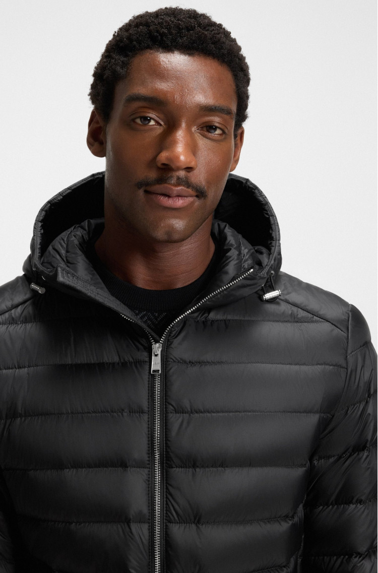 Пуховик тонкий Slim Fit для мужчин (481524), цвет Черный - №4