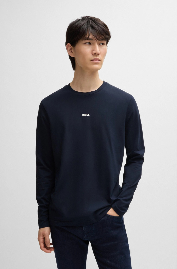 Футболка с длинным рукавом Regular Fit для мужчин (481578), цвет Синий - №2