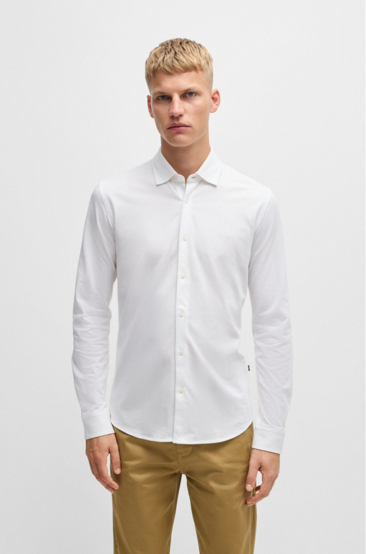 Сорочка деловая Slim Fit для мужчин (481586), цвет Белый - №2