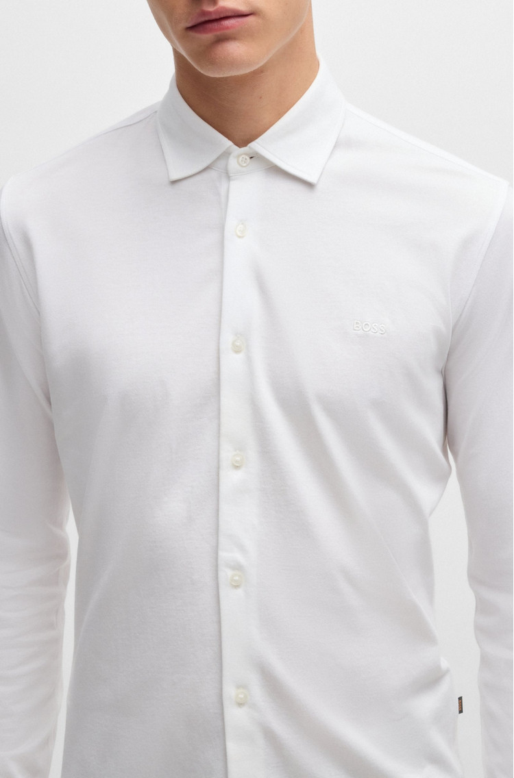 Сорочка повседневная Slim Fit для мужчин (481586), цвет Белый - №5