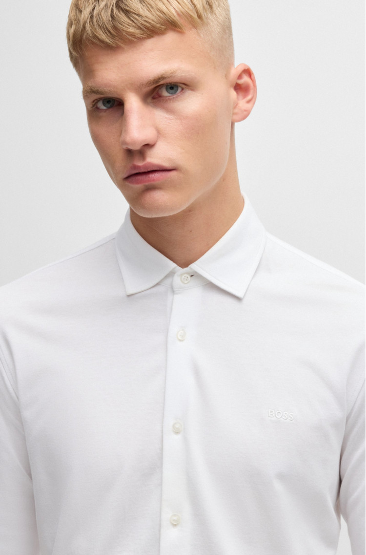 Сорочка повседневная Slim Fit для мужчин (481586), цвет Белый - №6
