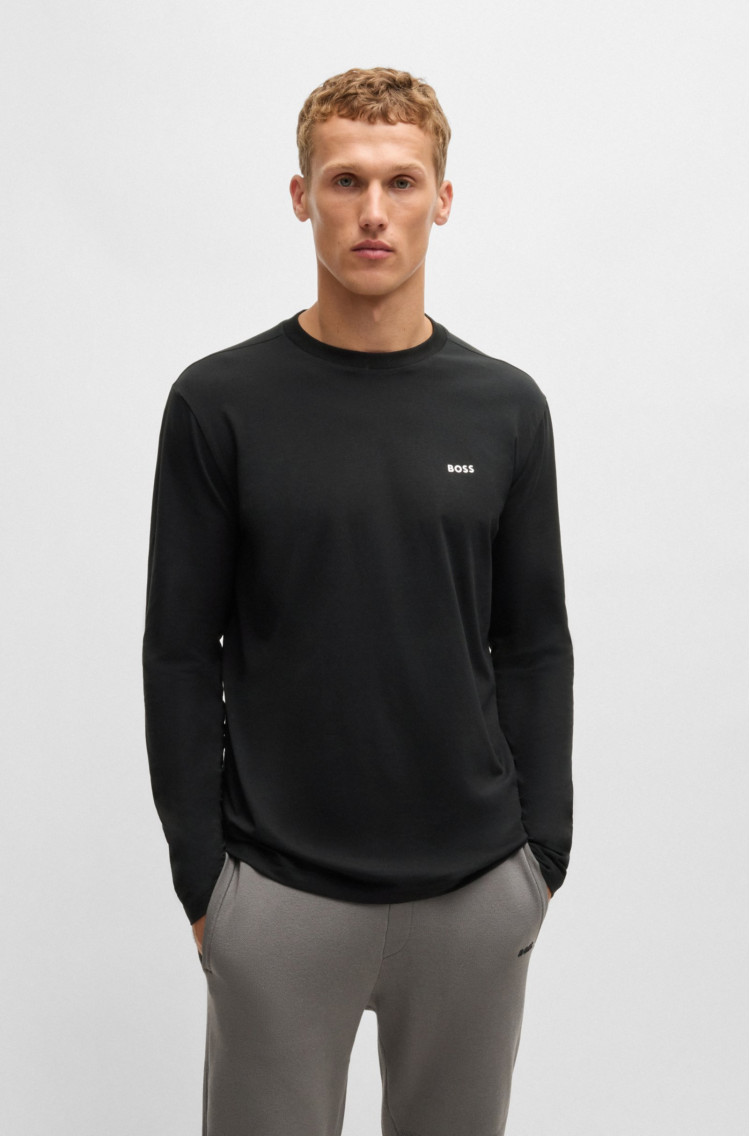 Футболка з довгим рукавом Regular Fit для чоловіків (481608), колір Чорний - №2