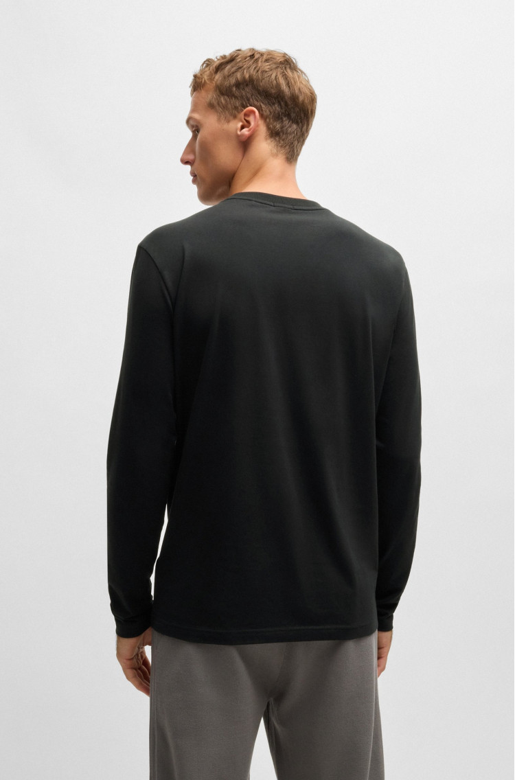Футболка з довгим рукавом Regular Fit для чоловіків (481608), колір Чорний - №4