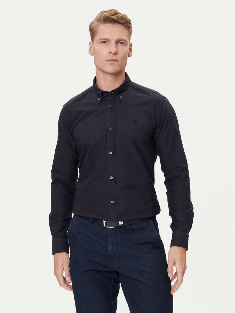 Сорочка деловая Slim Fit для мужчин (481648), цвет Синий - №2