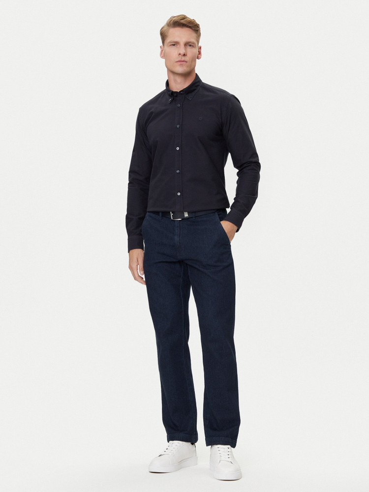 Сорочка деловая Slim Fit для мужчин (481648), цвет Синий - №3