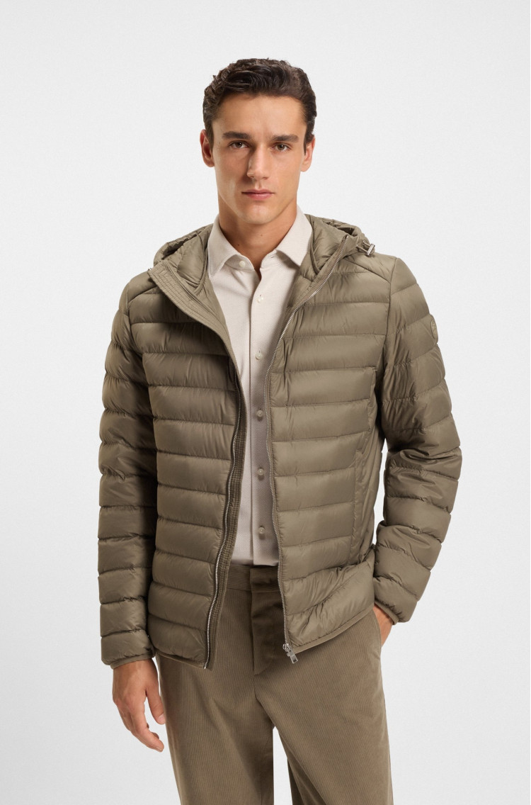 Пуховик тонкий Slim Fit для чоловіків (481661), колір Коричневий - №2