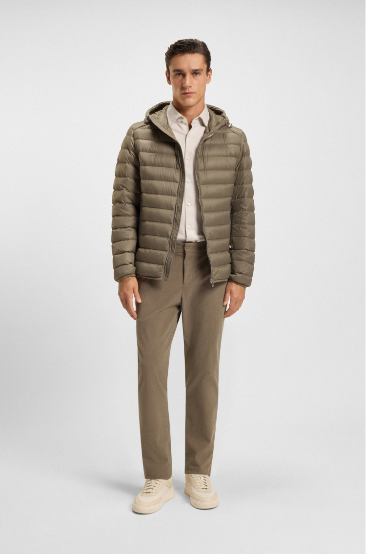 Пуховик тонкий Slim Fit для чоловіків (481661), колір Коричневий - №3