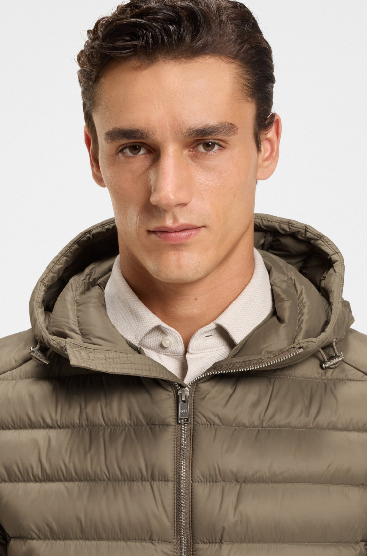 Пуховик тонкий Slim Fit для чоловіків (481661), колір Коричневий - №5