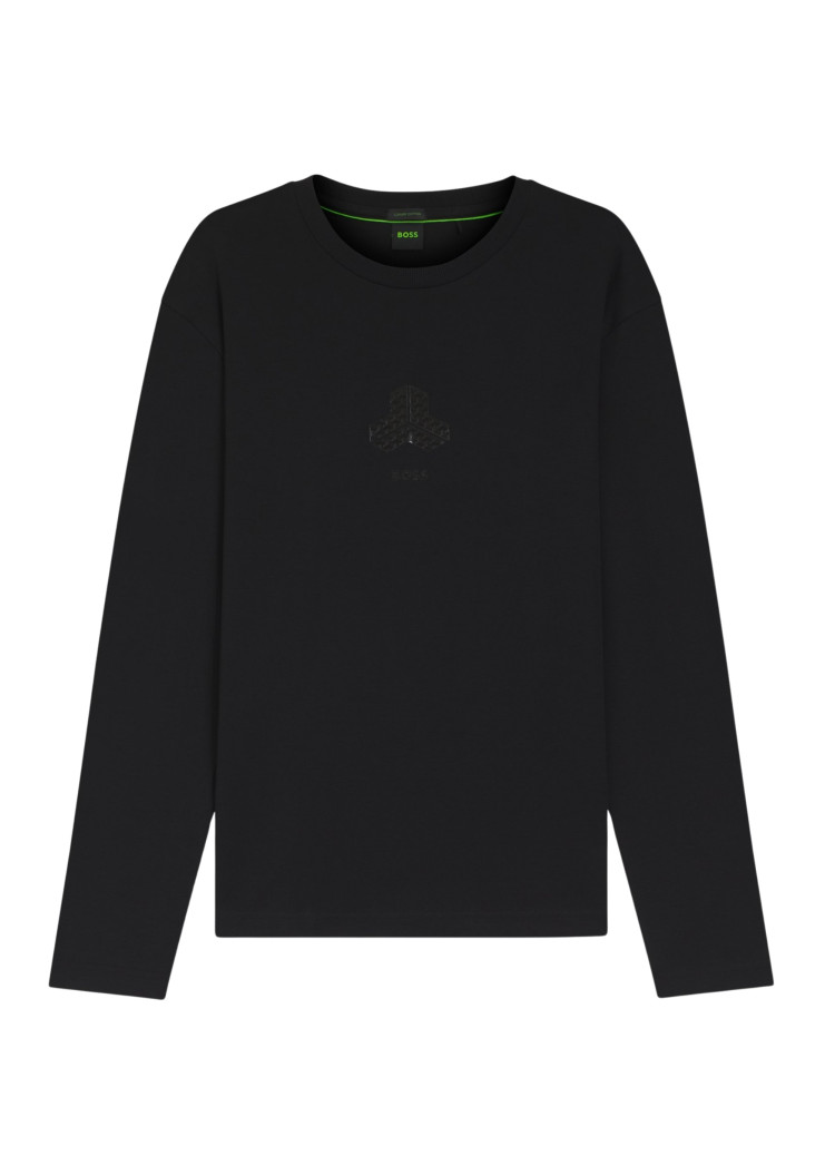 Футболка с длинным рукавом Relaxed Fit для мужчин (481683), цвет Черный - №1