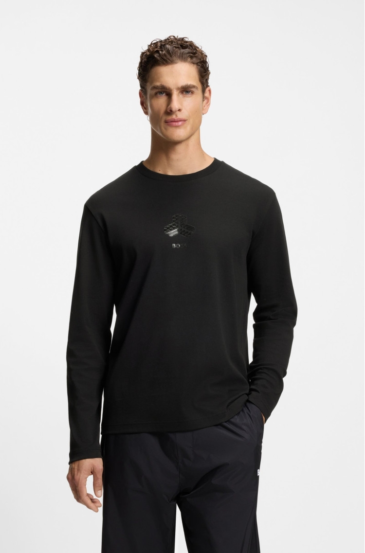 Футболка з довгим рукавом Relaxed Fit для чоловіків (481683), колір Чорний - №2