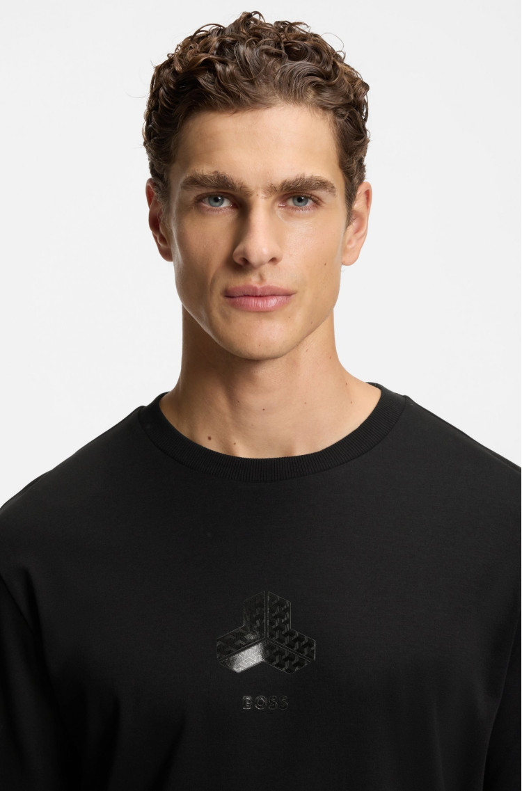 Футболка з довгим рукавом Relaxed Fit для чоловіків (481683), колір Чорний - №5