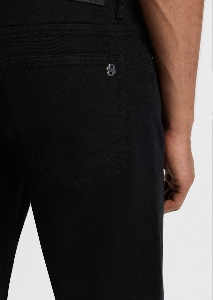 Брюки 5 карманов Regular Slim Fit Средняя для мужчин (481687), цвет Черный - №3