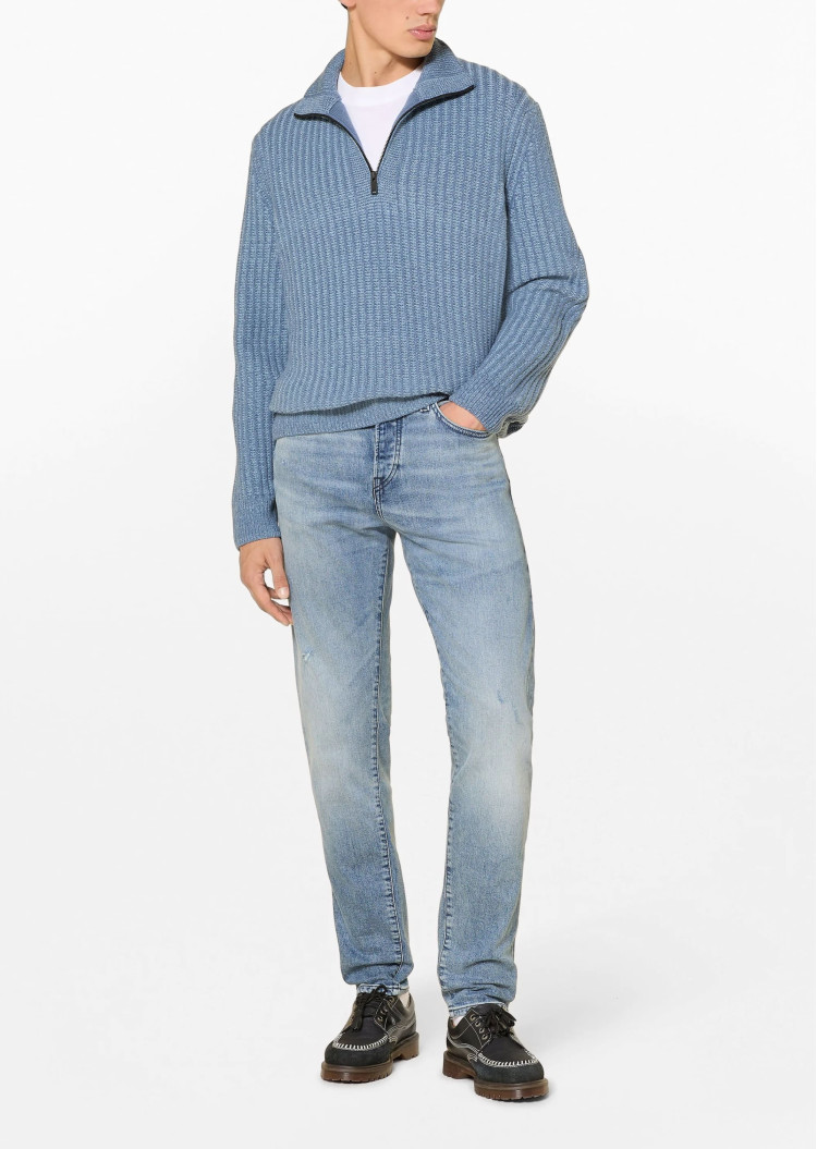 Джемпер Relaxed Fit для чоловіків (481710), колір Синій - №2