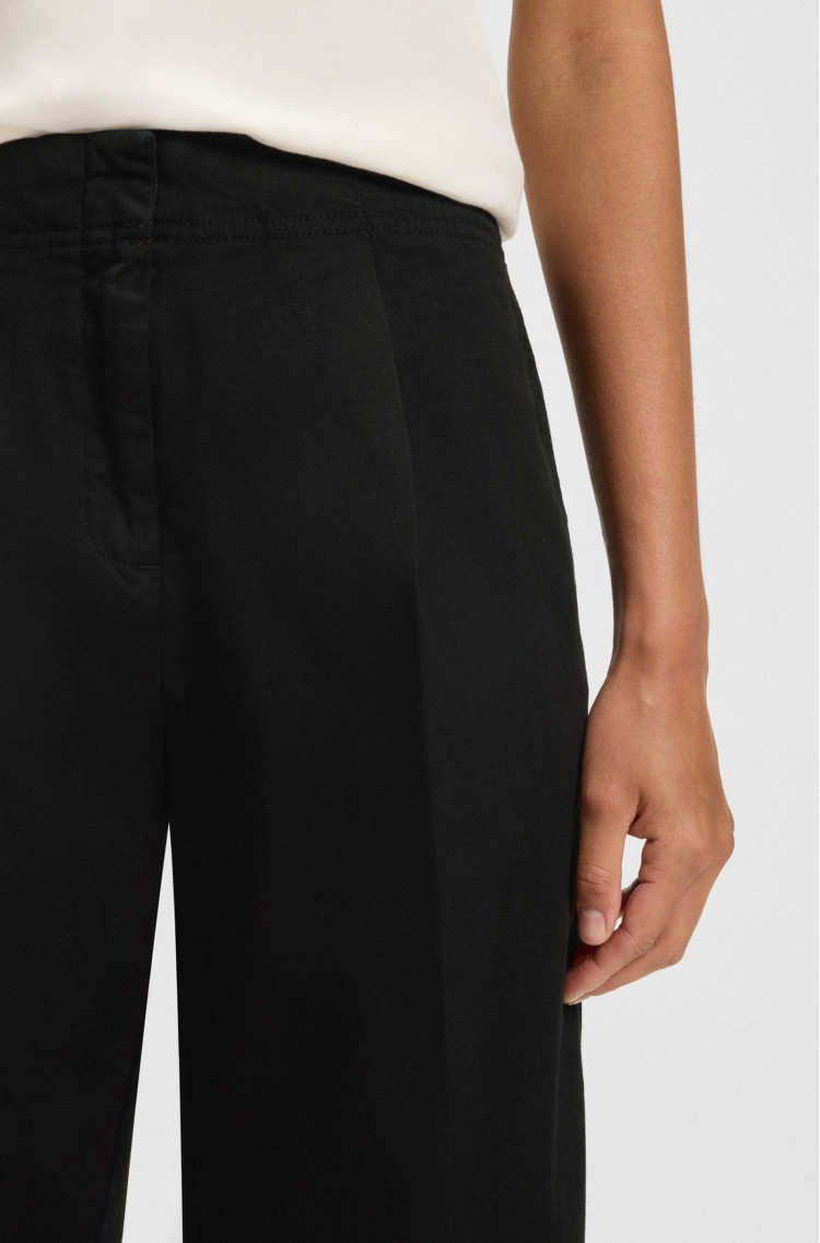 Брюки повседневные Relaxed Fit Высокая для женщин (481776), цвет Черный - №5