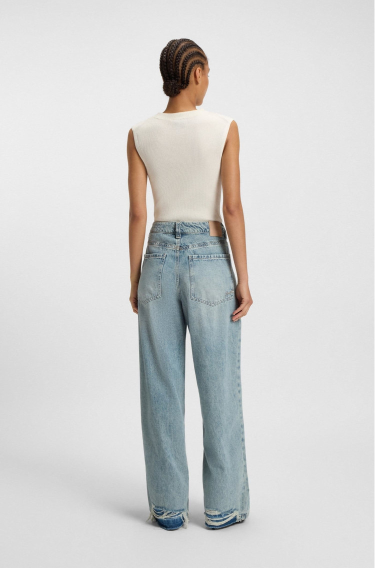 Джинси Relaxed Relaxed Fit Висока для жінок (481777), колір Синій - №4