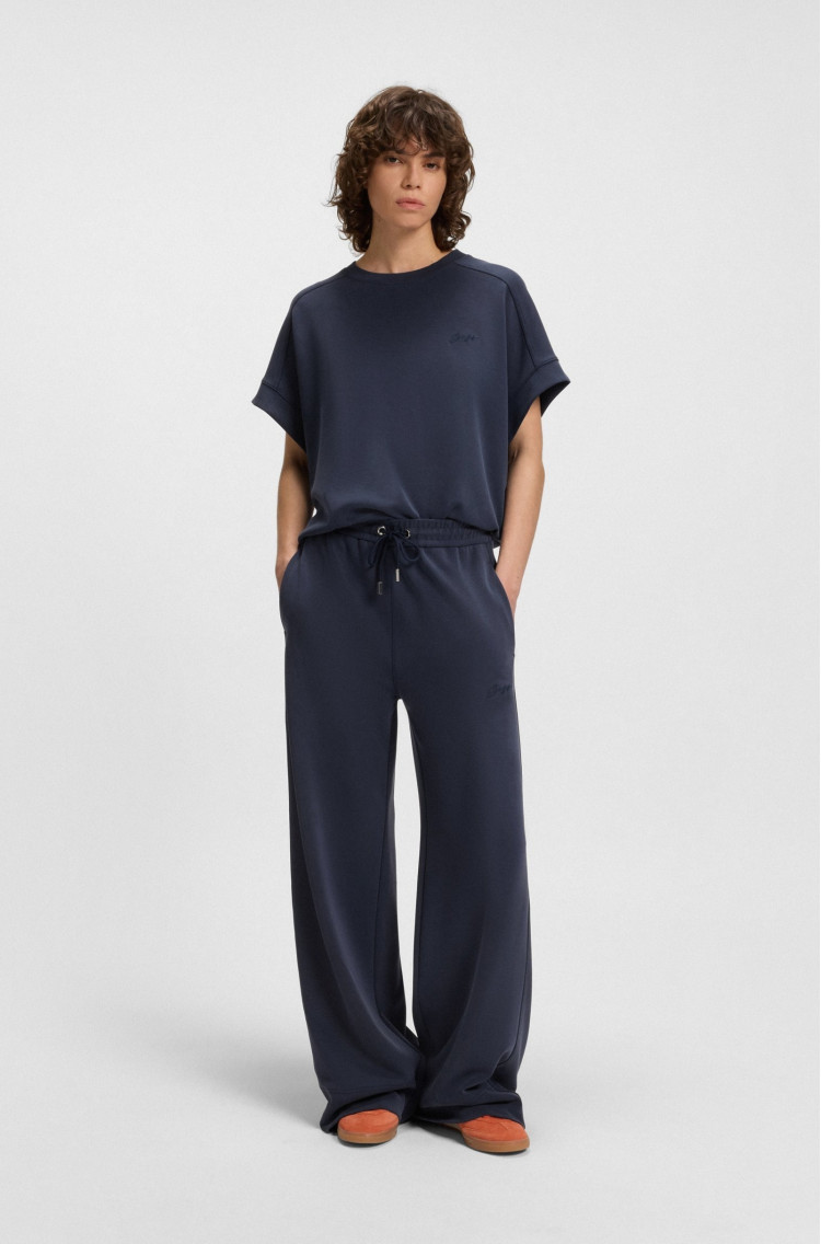 Брюки джерси Relaxed Fit Высокая для женщин (481780), цвет Синий - №3