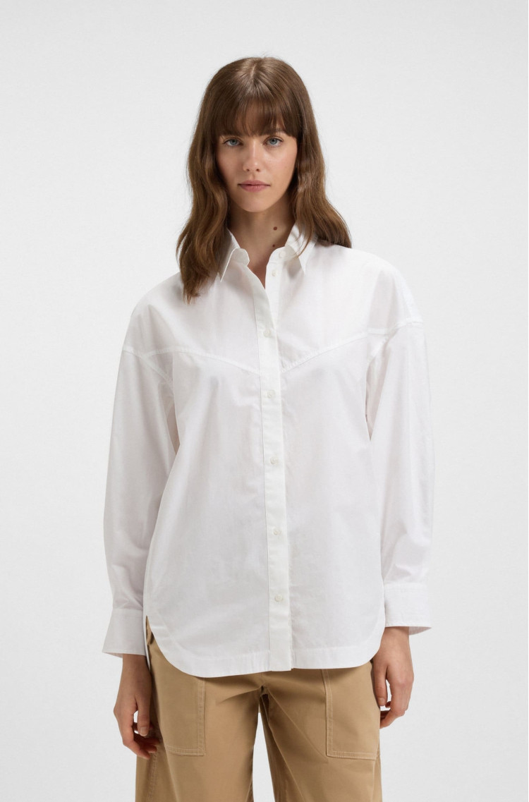 Сорочка з довгим рукавом Relaxed Fit для жінок (481782), колір Білий - №2